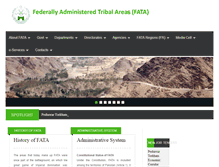 Tablet Screenshot of fata.gov.pk